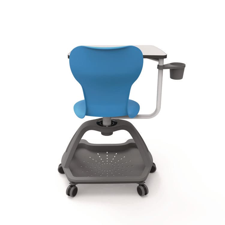 LUXOR WORKSPACES, LLC Classroom Series All-In-One Student Desk and Chair, Supports Up to 330 lb, 19" Seat Height, Blue Seat/Back, Gray Base (LXCSTDENTMTACHR) thumbnail 2