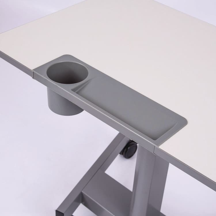 LUXOR WORKSPACES, LLC Pneumatic Sit Stand Desk, 27.5 x 19.5 x 26.25 to 42, White/Gray (LXCSTUDENTP) thumbnail 2