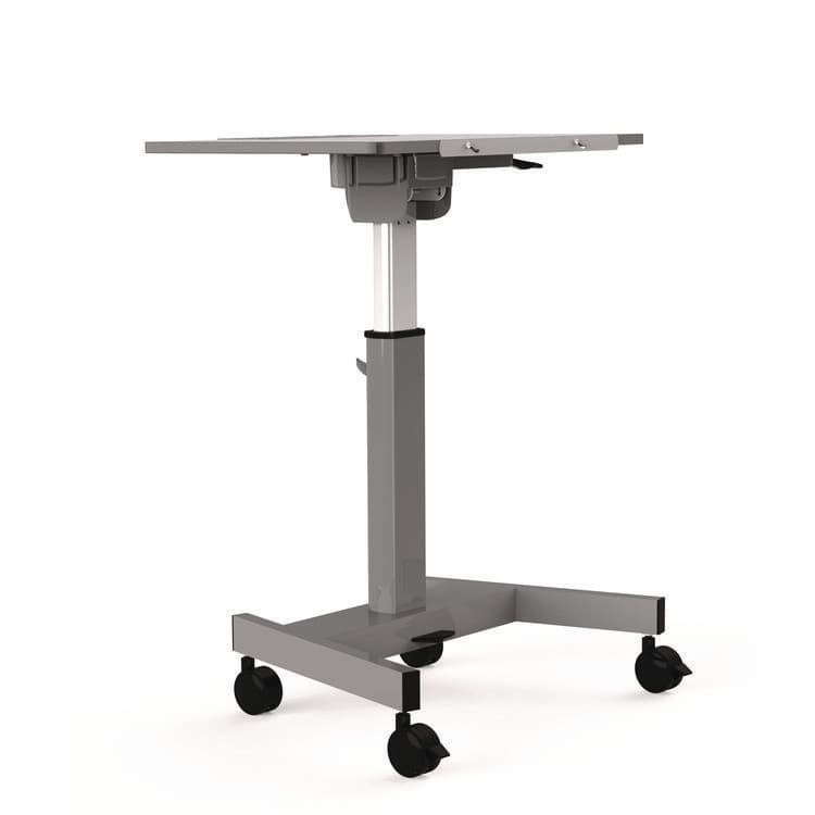 LUXOR WORKSPACES, LLC Pneumatic Adjustable Height Flip Top Student Desk, 27.5 x 19.5 x 26.25 to 42, White/Gray (LXCSTUDENTPTILT) thumbnail 3