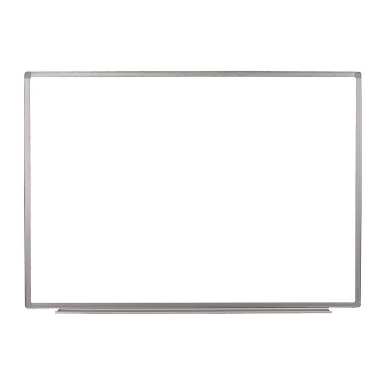 LUXOR WORKSPACES, LLC Wall-Mounted Magnetic Whiteboard, 48" x 36", White Surface, Silver Aluminum Frame (LXCWB4836W)