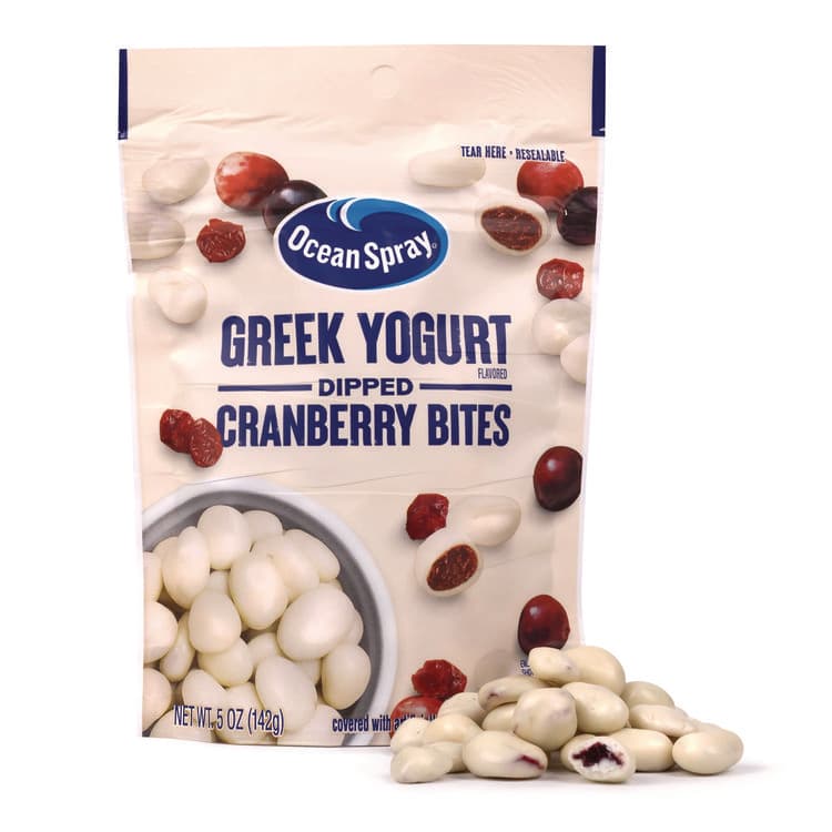 OCEAN SPRAY Greek Yogurt Dipped Cranberry Bites, Cranberry/Yogurt, 5 oz Bag, 12/Carton (GRR22002298) thumbnail 4