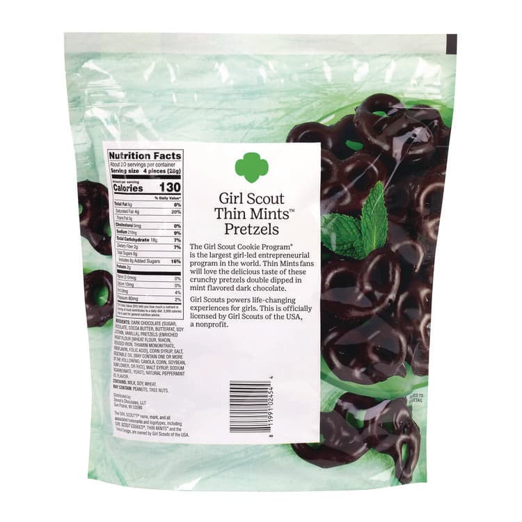 DEVON'S CHOCOLATES Thin Mints Pretzels, Mint Chocolate, 20 oz Bag (GRR22002340) thumbnail 2