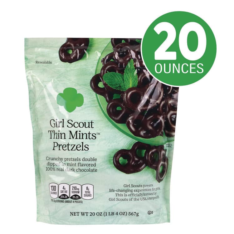 DEVON'S CHOCOLATES Thin Mints Pretzels, Mint Chocolate, 20 oz Bag (GRR22002340) thumbnail 3