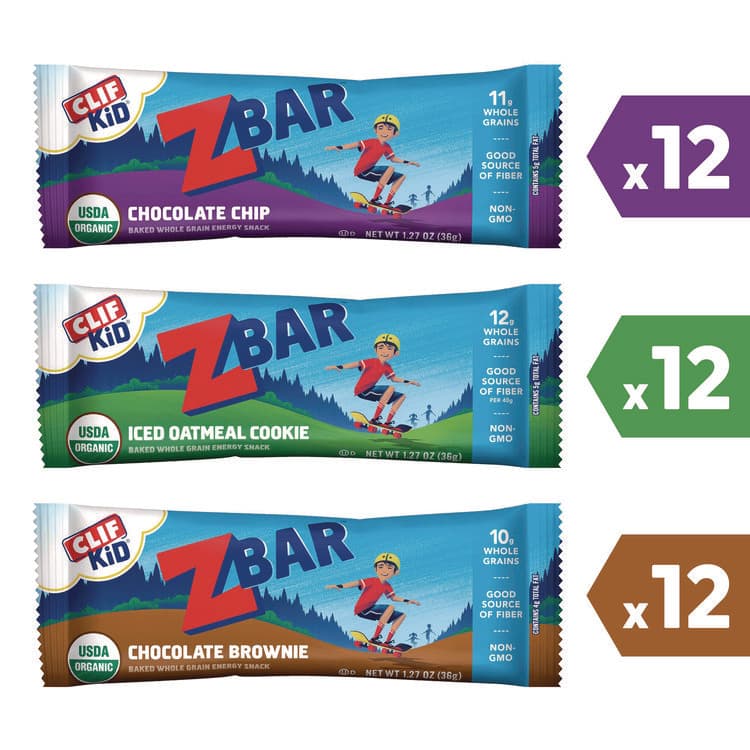 CLIF BAR & COMPANY Kid Organic Zbar Granola Bars Variety Pack, Assorted Flavors, 1.27 oz Bar, 36/Carton (GRR22002341) thumbnail 3