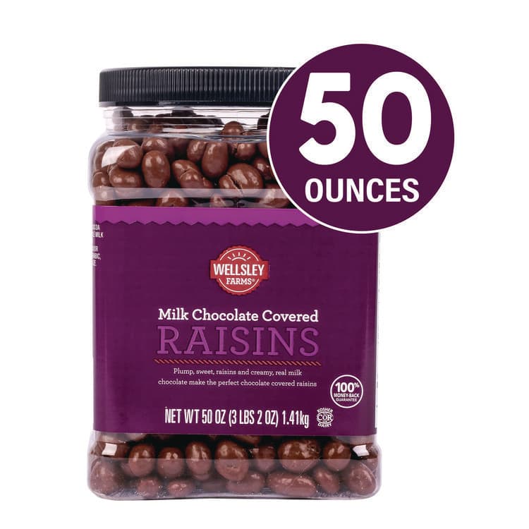 BJS WHOLESALE CLUB Milk Chocolate Covered Raisins, 50 oz Jar (GRR22002345) thumbnail 2