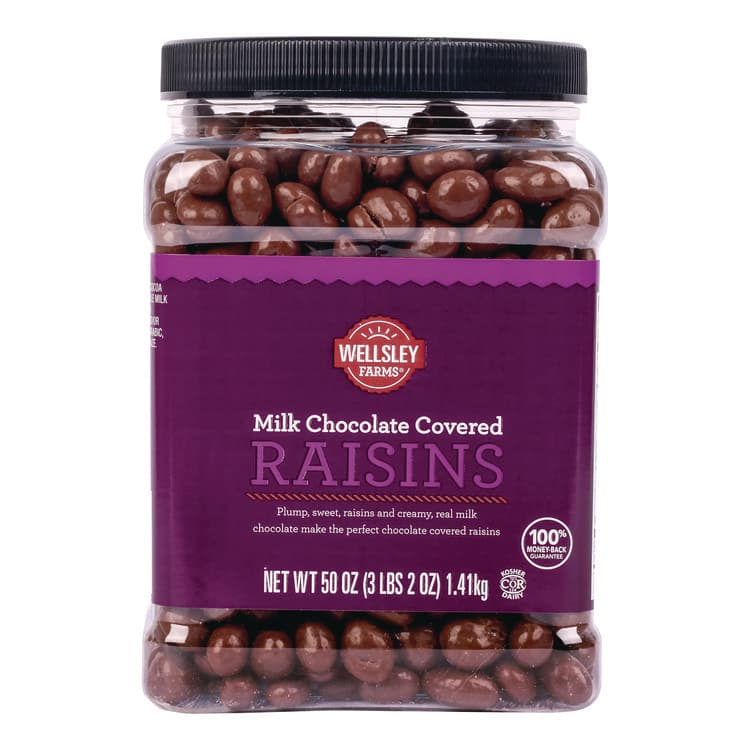 BJS WHOLESALE CLUB Milk Chocolate Covered Raisins, 50 oz Jar (GRR22002345)