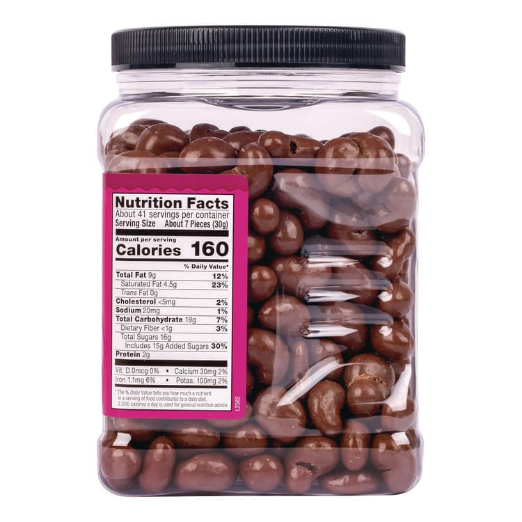 BJS WHOLESALE CLUB Milk Chocolate Covered Cashews, 44 oz Jar (GRR22002346) thumbnail 4
