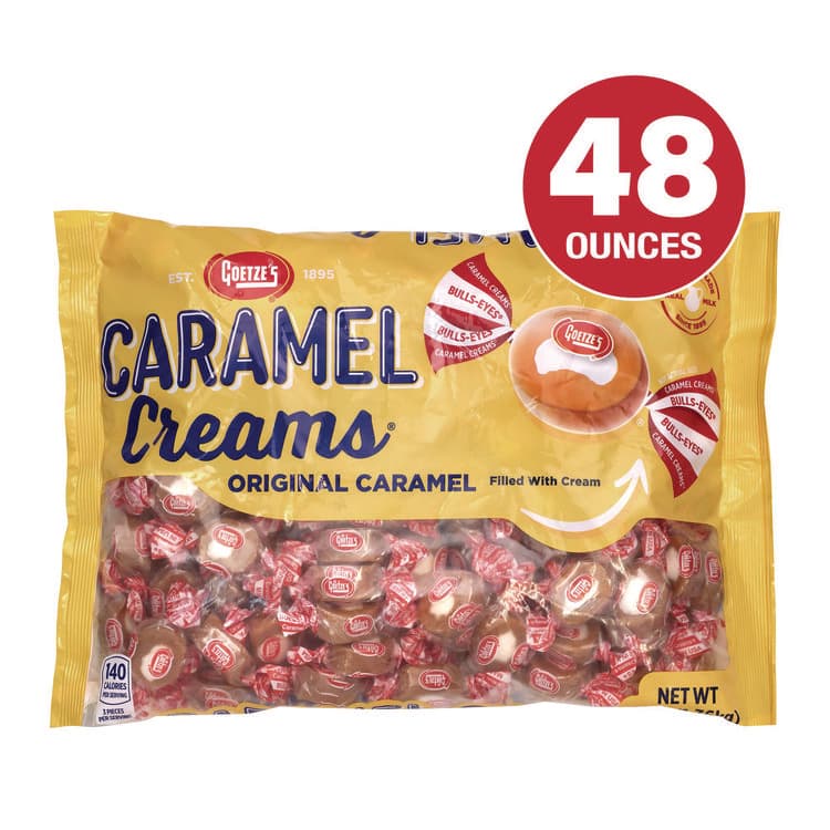 GOETZE'S CANDY COMPANY Caramel Creams Candy, Caramel, 48 oz Bag (GRR22002357) thumbnail 2