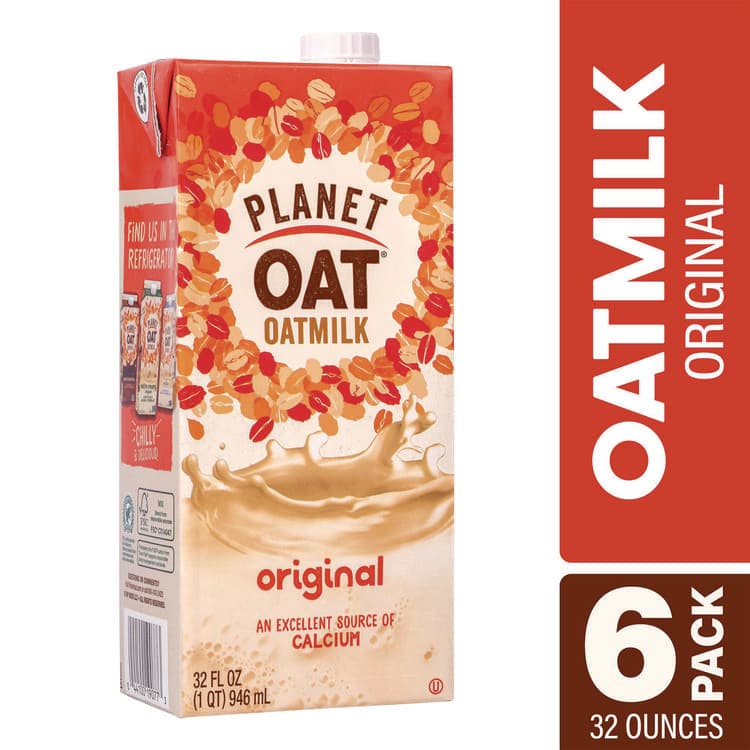 HP HOOD Original Oat Milk Cartons, 32 oz Carton, 6/Carton (GRR22002375) thumbnail 2
