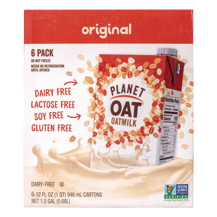 HP HOOD Original Oat Milk Cartons, 32 oz Carton, 6/Carton (GRR22002375) thumbnail 3