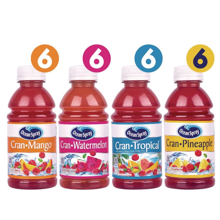 OCEAN SPRAY Tropical Variety Pack, Assorted Flavors, 10 oz Bottle, 24/Carton (GRR22002377) thumbnail 4