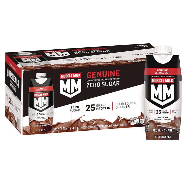 HORMEL FOODS, LLC Genuine Chocolate Protein Shake, 11 oz Carton, 18/Carton (GRR22002378)