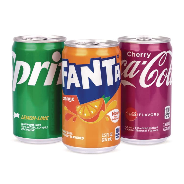 COCA-COLA Mini Cans Variety Pack, Assorted Flavors, 7.5 oz Can, 30/Carton (GRR22002379) thumbnail 3