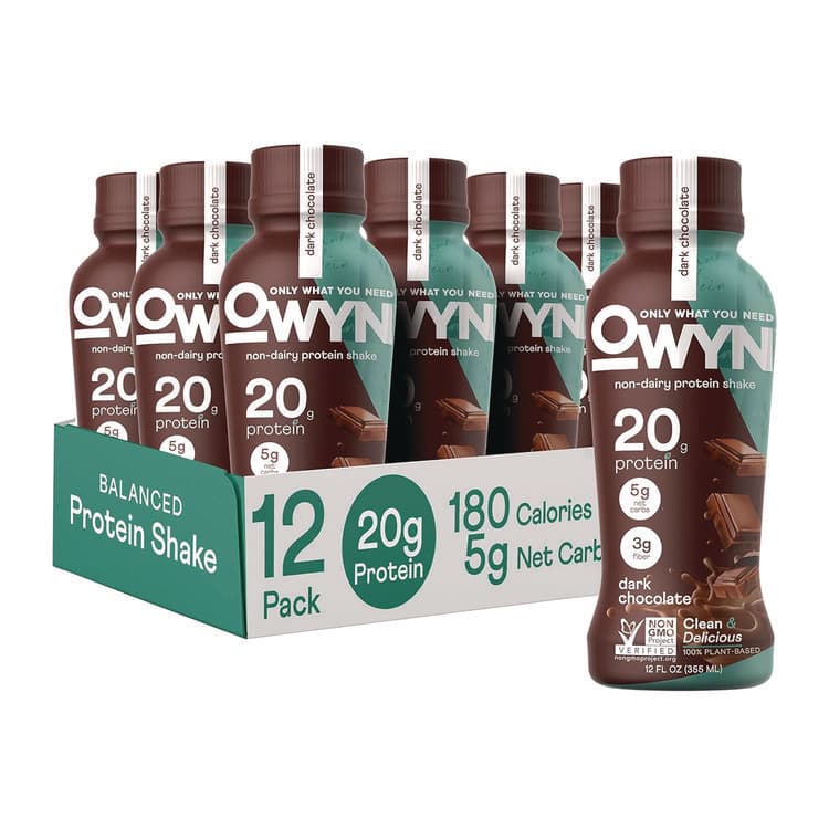OWYN 20 g Protein Drink, Chocolate, 12 oz Bottle, 12/Carton (GRR38200001)
