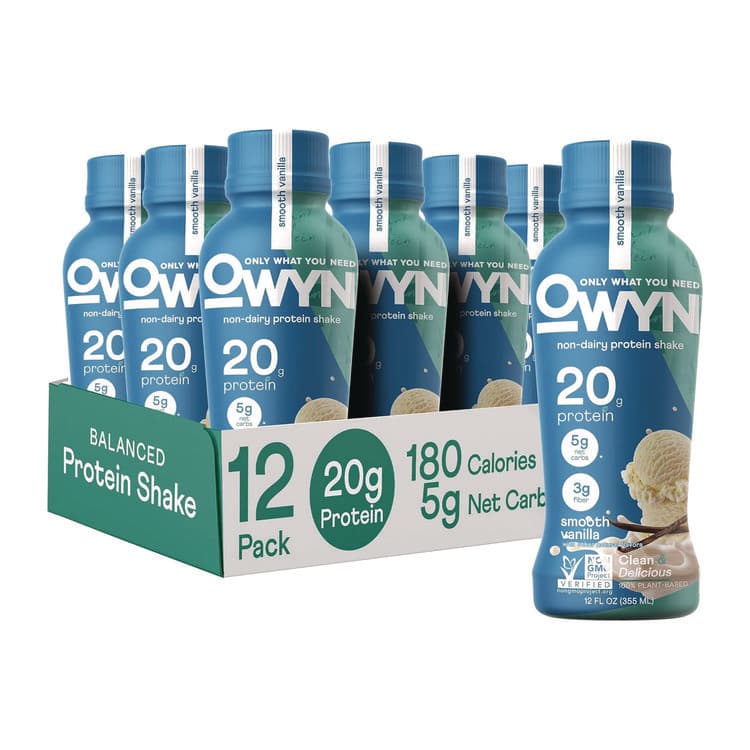 OWYN 20 g Protein Drink, Vanilla, 12 oz Bottle, 12/Carton (GRR38200002)