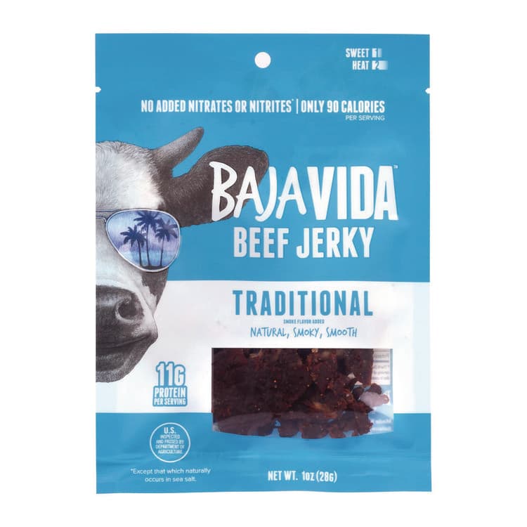 BRANDT BEEF Beef Jerky Traditional Snack Pack, Original, 1 oz Packet, 12/Carton (GRR22002304) thumbnail 3