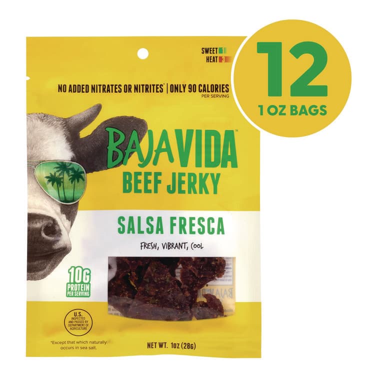 BRANDT BEEF Beef Jerky Salsa Fresca Snack Pack, Salsa Fresca, 1 oz Packet, 12/Carton (GRR22002305) thumbnail 2