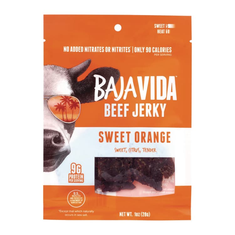 BRANDT BEEF Beef Jerky Sweet Orange Snack Pack, Sweet Orange, 1 oz Packet, 12/Carton (GRR22002306) thumbnail 3