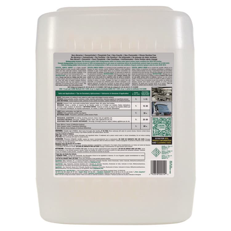 SUNSHINE MAKERS, . Crystal Industrial Cleaner/Degreaser, 5 gal Pail (SMP19005) thumbnail 2