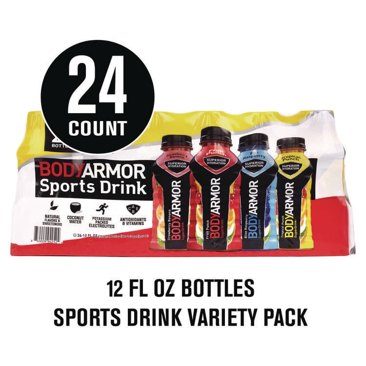 COCA-COLA BASE Sports Drink Variety Pack, Assorted Flavors, 12 oz Bottle, 24/Carton (GRR22002381) thumbnail 2