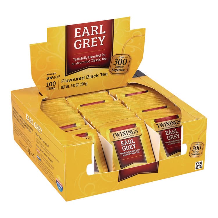 TWININGS NORTH AMERICA Tea Bags, Earl Grey, Individually Wrapped, 100/Carton (GRR22002386) thumbnail 4