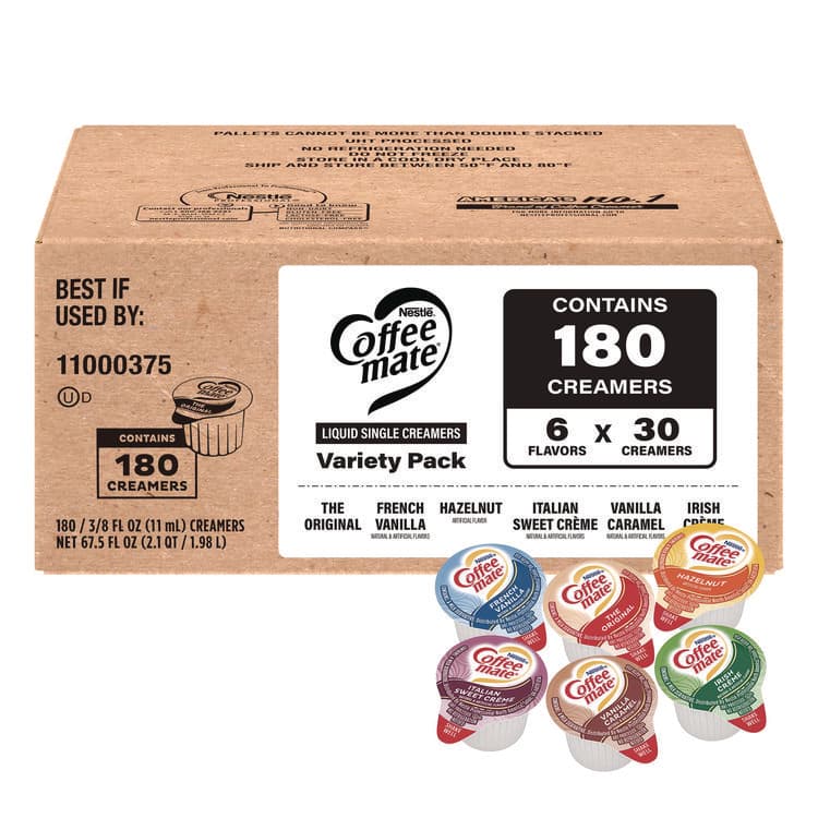 NESTLE Variety Pack, Assorted Flavors, 0.38 oz Mini Cups, 180/Carton (GRR60003005)
