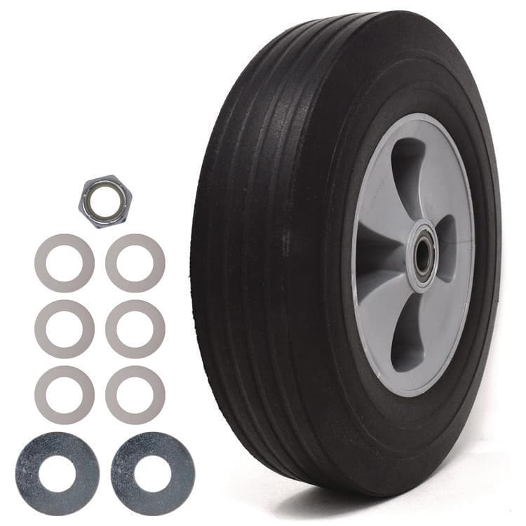 RUBBERMAID COMMERCIAL PROD. Tilt Truck Wheels, 12" Wheel, Black (SGS1013L10000)