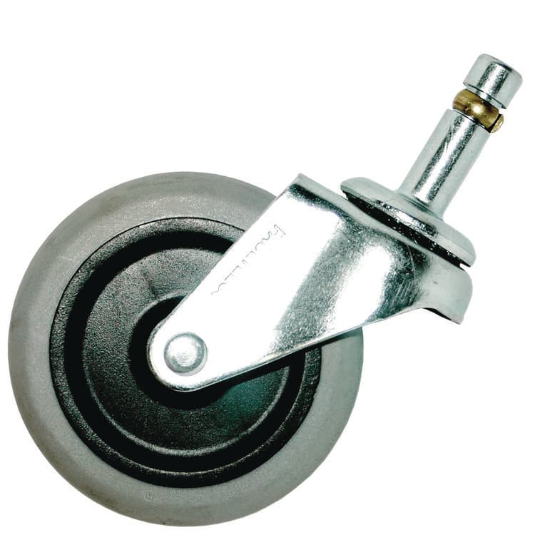 RUBBERMAID COMMERCIAL PROD. 3" Swivel Caster, Grip Ring Stem, 3" Wheel, Black/Gray (SGS2640M10000)
