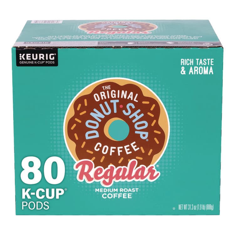 KEURIG DR PEPPER Donut Shop Coffee K-Cups, Regular, 80/Carton (GRR22000684)