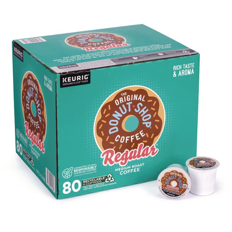 KEURIG DR PEPPER Donut Shop Coffee K-Cups, Regular, 80/Carton (GRR22000684) thumbnail 2