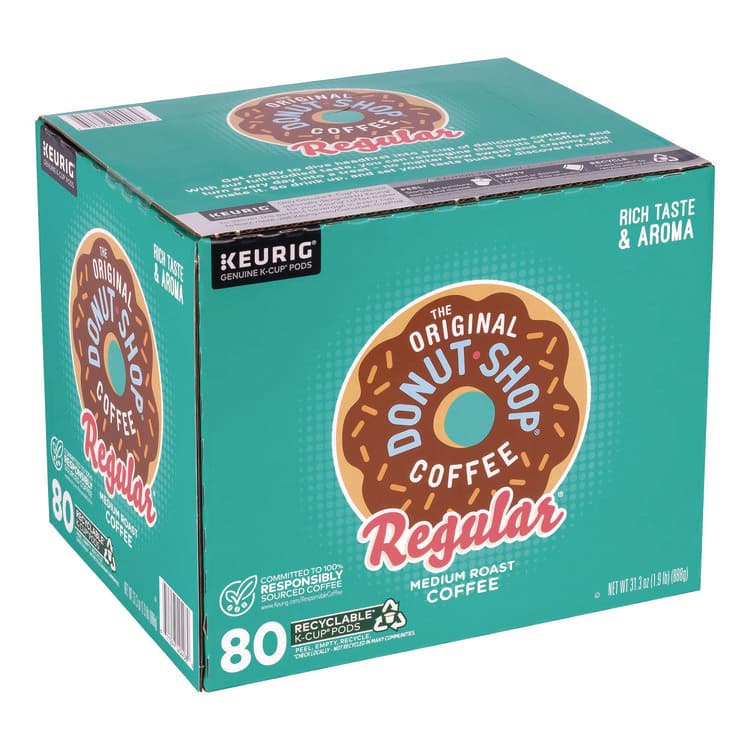 KEURIG DR PEPPER Donut Shop Coffee K-Cups, Regular, 80/Carton (GRR22000684) thumbnail 4