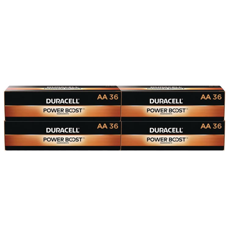 DURACELL PRODUCTS COMPANY Power Boost CopperTop Alkaline AA Batteries, 36/Pack, 4 Packs/Carton (DURAACTBULK36CT)