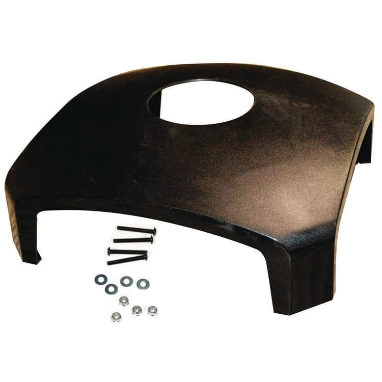 RUBBERMAID COMMERCIAL PROD. Dome Top with Hole for Waste Receptacle, 25.5" x 25.5" x 9.75", Driftwood (SGS3975M2BLA)