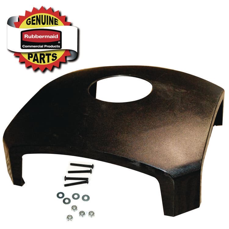 RUBBERMAID COMMERCIAL PROD. Dome Top with Hole for Waste Receptacle, 25.5" x 25.5" x 9.75", Driftwood (SGS3975M2BLA) thumbnail 2