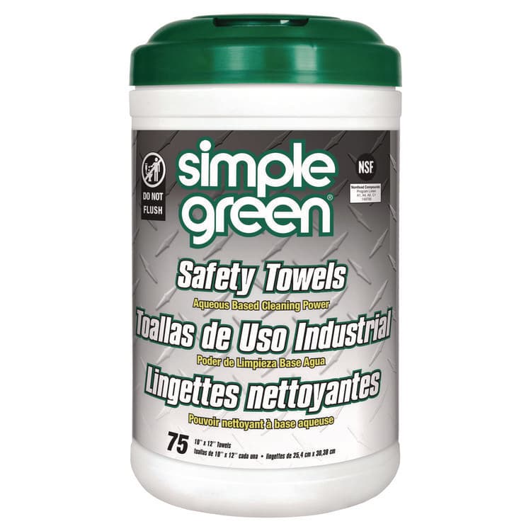 SUNSHINE MAKERS, . Safety Towels, 1-Ply, 10 x 12, White, Unscented, 75/Canister, 6 Canisters/Carton (SMP13351CT)