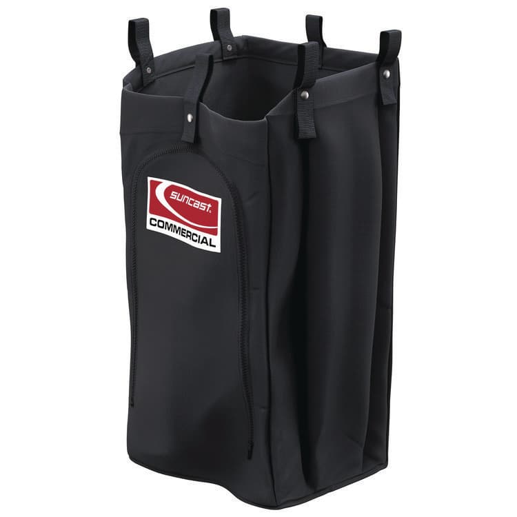 SUNCAST CORPORATION Housekeeping Cart Standard Bag, 23 Gal, 15.6" x 12.37" x 30", Black (SUAHKCBAG05D)