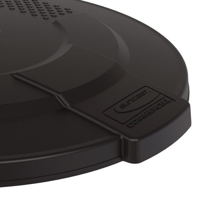 SUNCAST CORPORATION 55-Gallon Utility Trash Can Lid, 28.25 x 26.75 x 3, Black (SUATCU55GLIDD) thumbnail 4