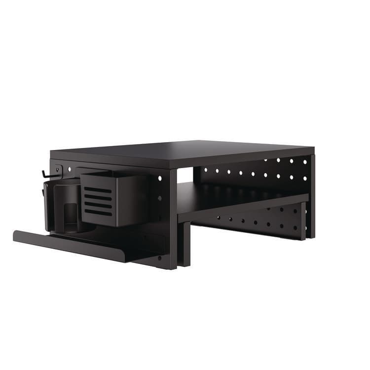 KANTEK . Pegboard Riser, For 32" Monitors, 15.9 x 11.8 x 7.3, Black, Supports 20 lbs (KTKPBS530)