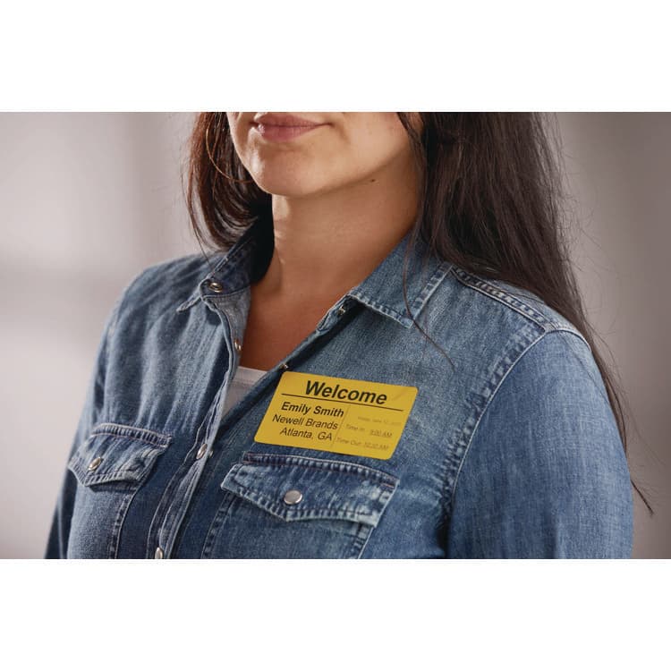 DYMO LabelWriter Name Badge/Shipping Labels, 2.13", Black on Yellow, 220 Labels/Roll (DYM2133382) thumbnail 3