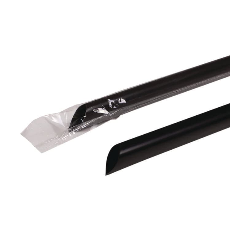 KARAT BY LOLLICUP Jumbo Straws, 9", Plastic, Black, 2,000/Carton (KRTC9035) thumbnail 3