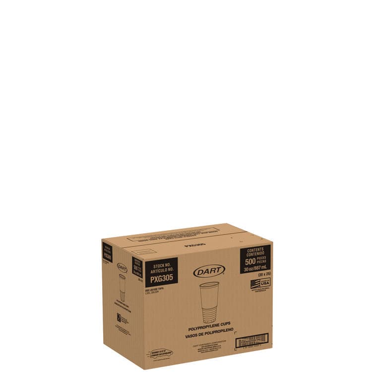 DART Conex ClearPro Plastic Cold Cups, 30 oz, Clear, 25/Bag, 20 Bags/Carton (DCCPXG305) thumbnail 2