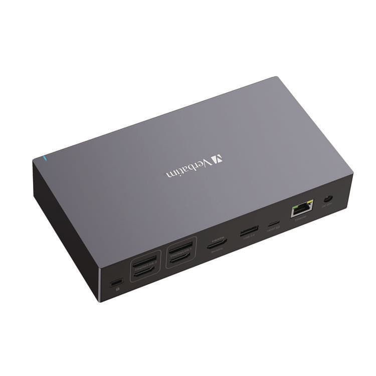 VERBATIM CORPORATION USB-C Pro Docking Station 17-in-1, Audio/DisplayPort/HDMI/Micro SD/RJ45/SD/USB-A/USB-C, Gray (VER32172)