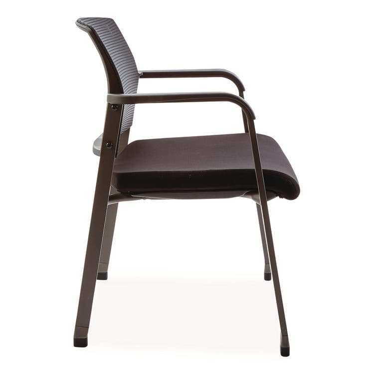 ALERA Alera Elgar Fabric Guest Chair, 24.41 x 22.64 x 31.73, Black Seat, Black Back, Black Base (ALEER4317) thumbnail 3