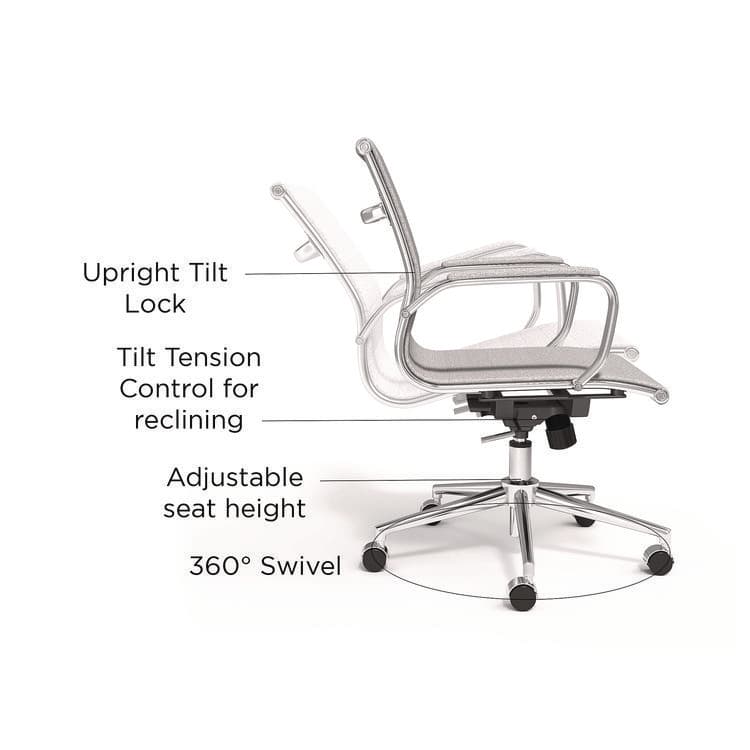ALERA Alera Siskin Fabric Managers Chair, Supports Up to 275 lb, 16.93 to 20.67 Seat Height, Gray Seat, Gray Back, Chrome Base (ALESK4244) thumbnail 2