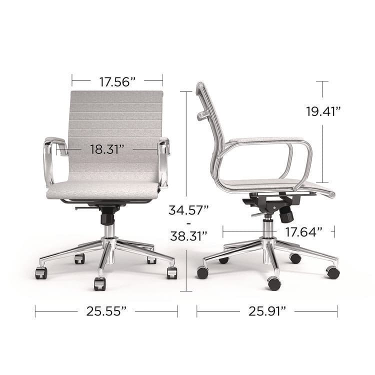 ALERA Alera Siskin Fabric Managers Chair, Supports Up to 275 lb, 16.93 to 20.67 Seat Height, Gray Seat, Gray Back, Chrome Base (ALESK4244) thumbnail 3