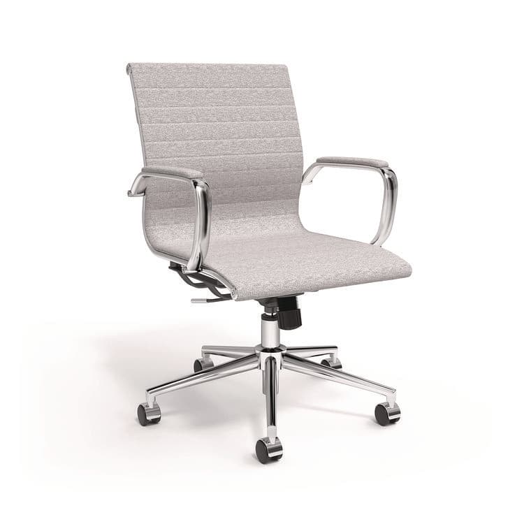 ALERA Alera Siskin Fabric Managers Chair, Supports Up to 275 lb, 16.93 to 20.67 Seat Height, Gray Seat, Gray Back, Chrome Base (ALESK4244)