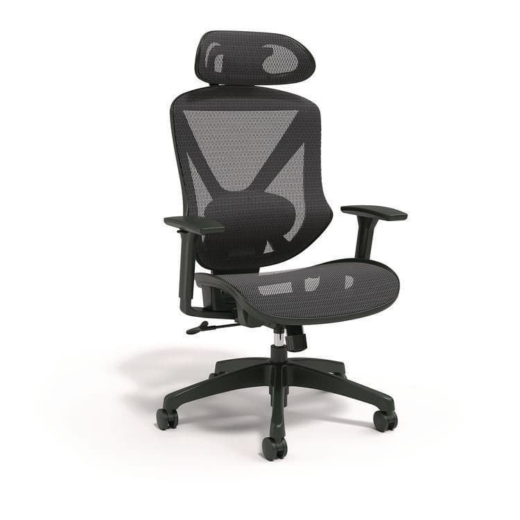 ALERA Alera Taunton Ergonomic Mesh Swivel Task Chair, Supports Up to 275lb, 17.44 to 20.98 Seat Height, Black Seat/Back, Black Base (ALETN41BME18)
