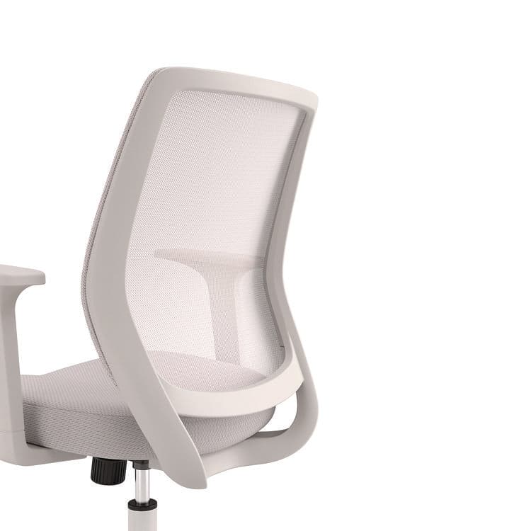 ALERA Alera Wessex Ergonomic Fabric Mesh Swivel Task Chair, Supports 275 lb, 17.09 to 20.83 Seat Height, Gray Seat/Back, White Base (ALEWX42BME47) thumbnail 3