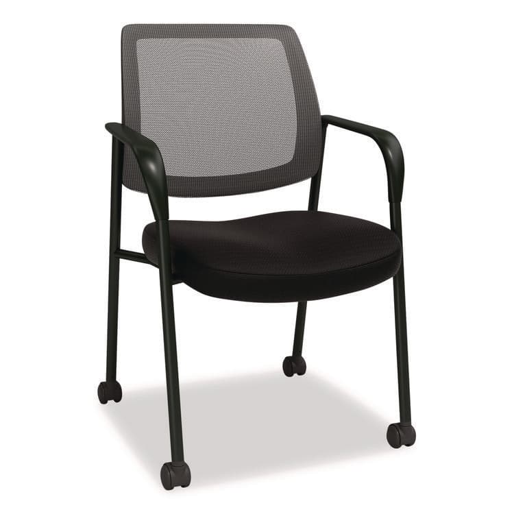 ALERA Alera Wessex Mesh Fabric Guest Chair, 24.41 x 23.62 x 35.04, Black Seat, Black Back, Black Base (ALEWX43BME17)