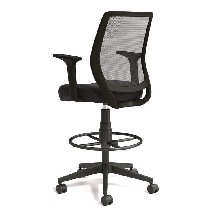 ALERA Alera Wessex Drafting Stool, Mesh Back, Supports Up to 275 lb, 27.95 to 33.66 Seat Height, Black Seat, Black Back, Black Base (ALEWX46BME17) thumbnail 2